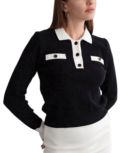Qu Style Sweater In Black