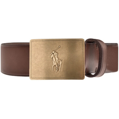 Ralph Lauren Plaque Casual Belt Brown