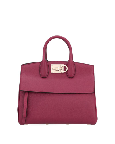 Ferragamo Salvatore  Studio Small Tote Bag In Red