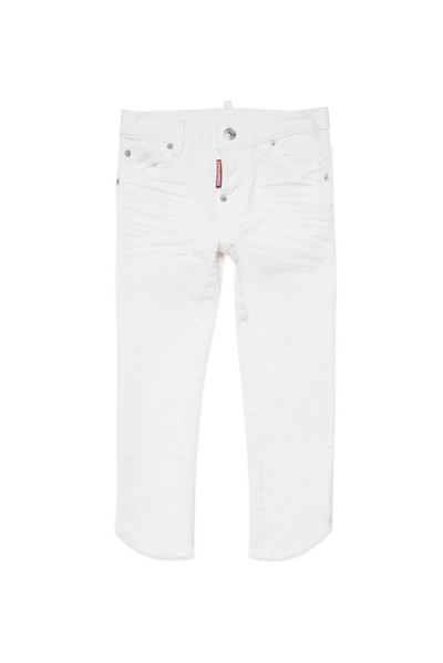 Dsquared2 Kids' Cool Girl Straight-leg Jeans In White