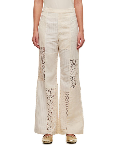 Zimmermann Luminosity Linen & Silk-blend Trouser In White