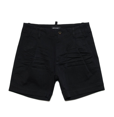 Dsquared2 Kids Logo Patch Shorts In Black
