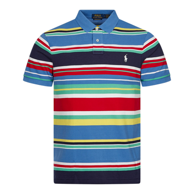 Polo Ralph Lauren Multi Stripe Polo Shirt In Blue