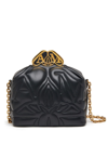 ALEXANDER MCQUEEN BLACK THE SEAL BOX LEATHER CROSS BODY BAG