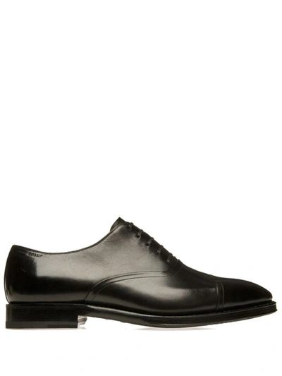 Bally Scolder Leather Oxford Shoes In Black