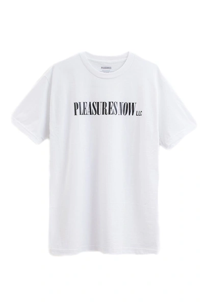 Pleasures Logo-print Cotton T-shirt In White