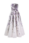 Saiid Kobeisy Beaded Tulle Midi Dress In White