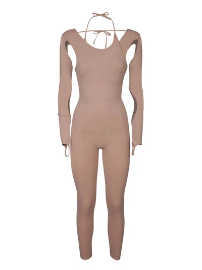 Andreädamo Cut-out Details Jumpsuit In Pink