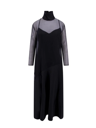 KHAITE BLACK SILK DRESS