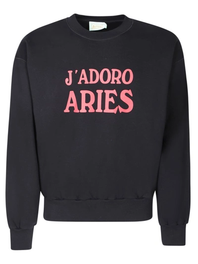 Aries Blue Cotton Sweatshirt