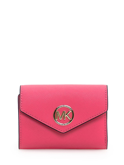 Michael Michael Kors Leather Wallet In Pink