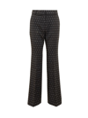 Michael Michael Kors Slim Bootcut Trousers In Black
