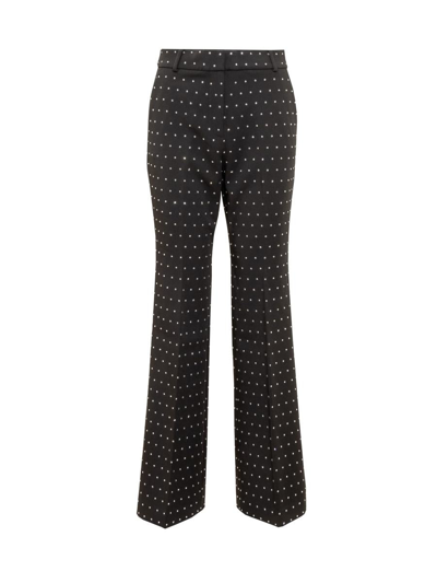 Michael Michael Kors Crystal Embellished Bootcut Trousers In Black