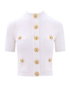 BALMAIN SUSTAINABLE VISCOSE CARDIGAN WITH ICONIC BUTTONS