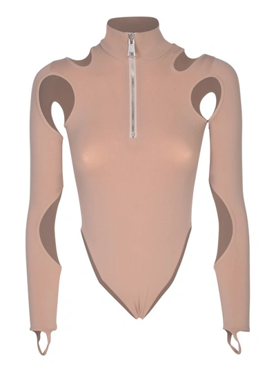 Andreädamo Cut-out Details Bodysuit In Pink