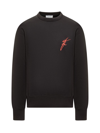 Ferragamo Logo-embroidered Sweatshirt In Black