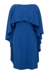 Alberta Ferretti Flowing Blue Evening Dress With Layered Ruffles In Blue