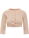 Victoria Beckham Cropped Cardigan In Pink