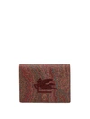 ETRO PAISLEY FABRIC WALLET WITH EMBROIDERED PEGASO LOGO