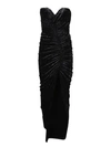 Alexandre Vauthier Black Velvet Dress In Black