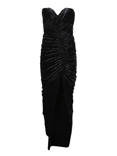 Alexandre Vauthier Black Velvet Dress