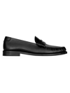 SAINT LAURENT WOMEN'S LE LOAFERS PENNY SLIPPERS IN GLAZED LEATHER