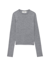 Saint Laurent Wool-blend Crew-neck Sweater In Grey