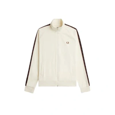 Fred Perry Contrast Tape Track Ecru / Whisky Brown