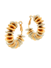 SHASHI WOMEN'S LYNX 14K-GOLD-PLATED HOOP EARRINGS