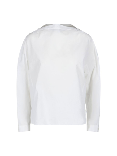 Alaïa Button Detail Blouse In White