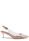 ALAÏA ALAÏA COEUR 55 PATENT LEATHER SLINGBACK PUMPS