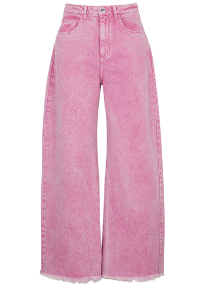 Marques' Almeida Overdyed Wide-leg Jeans In Pink