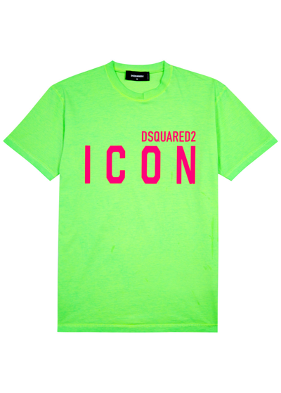 Dsquared2 Icon Logo-print Cotton T-shirt In Green