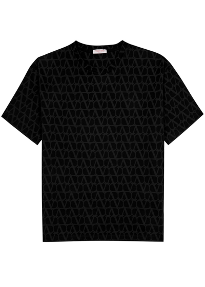 Valentino Toile Iconographe Printed Cotton T-shirt In Black