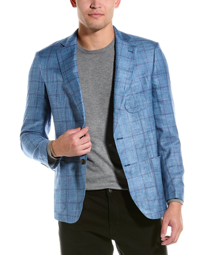 Alton Lane Richmond Bamboo Tailored Fit Blazer In Blue