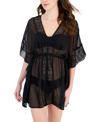 MIKEN WOMEN'S LACE-TRIM COVER-UP TUNIC