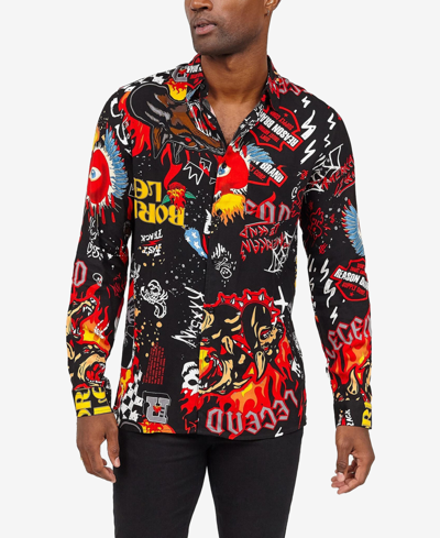 Reason Men's Fury Long Sleeve Shirt In Multi