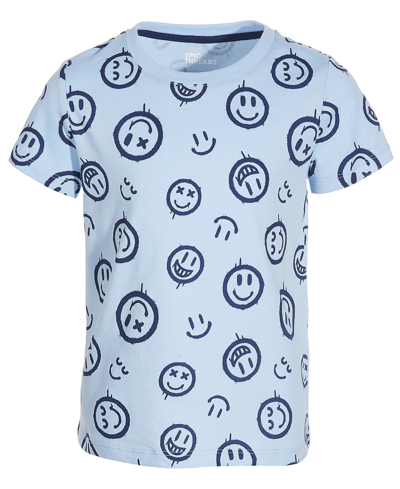 Epic Threads Kids' Little Boys Smile Mini Printed T-shirt, Created For Macy's In Horizon Blue