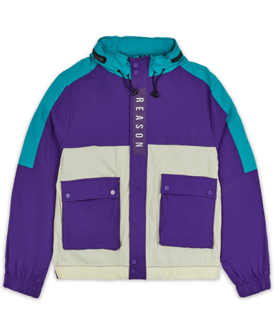 Reason Men's Soho Stretch Nylon Jacket In Purple