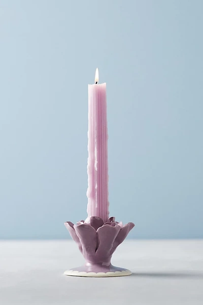 Vaisselle For Anthropologie Ceramic Taper Candle Holder In Purple