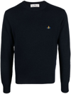 Vivienne Westwood Man Round Neck Wool / Cashmere Black Xxl Men In Blue