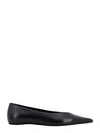 Totême Leather Asymmetric Ballerinas Black