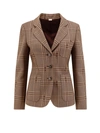 Gucci Madras Wool Blazar With Horsebit
