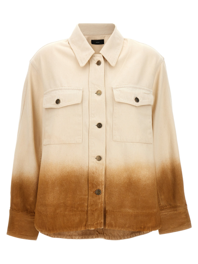 Alanui Bright Hues Casual Jackets, Parka Beige In White