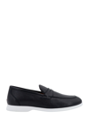 KITON LEATHER LOAFER WITH RUBBER SOLE