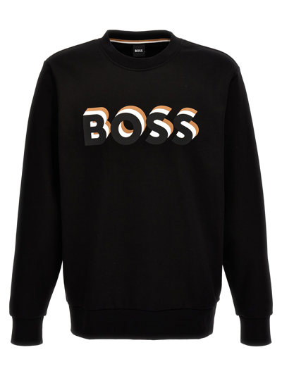 Hugo boss salbo sweatshirt black and gold