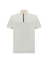 Paul Smith White Cotton Signature Stripe-trim Polo Shirt