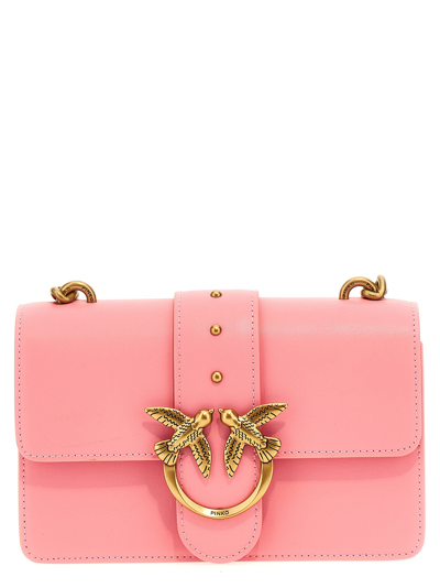 Pinko Mini Love Bag One Simply Crossbody Bags Pink In Brown