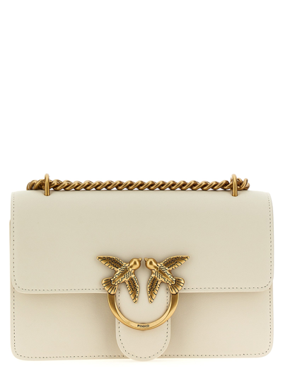 Pinko Mini Love Bag One Simply Crossbody Bags White