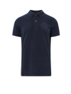 Tom Ford Black Short-sleeves Polo In Cotton Piquet Jersey Man